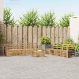 vidaXL Seturi de canapele 9 pcs Alb Poliester 3391604