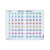 Puzzle maxi Inmultiri cu acelasi numar, orientare tip vedere, 80 de piese, Larsen EduKinder World