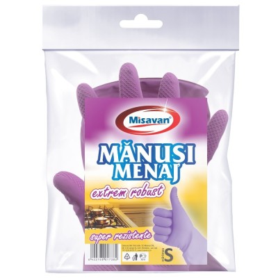 Manusi menaj Misavan Extrem Robust, marimea S, latex, mov foto