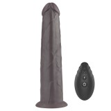 Cumpara ieftin Vibrator Realistic Cu Rotatii Dual Layered Silicone Rotator, Brun, 20.5 cm, Lovetoy