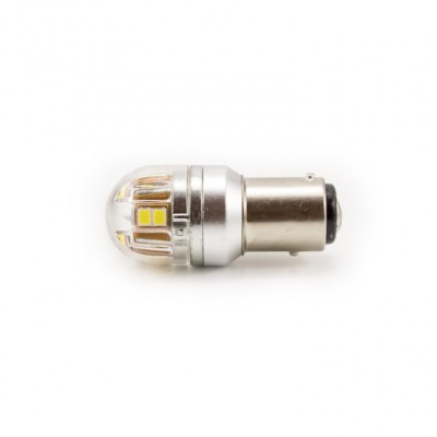 Led bec BA15d 5F+10Lx2835 alb rece Can 12V-24V foto