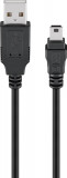 Cablu USB 2.0 A tata - mini USB B 5-pin tata 3m negru Goobay