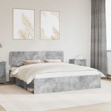 Cumpara ieftin Cadru de pat Gri Beton 180 x 200 cm Lemn de pin masiv