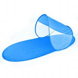 Cort pentru Plaja Semi-deschis, sistem Pop-up, Protectie UV, 140 x 70 x 60 cm, Albastru, Palmonix