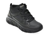 Ghete SKECHERS negre, BOBS B FLEX HI, din piele ecologica