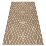 CFLAT 48956265 Covor sisal Geometric - culoare bej natural paie, sfoara, 140x200 cm