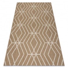 CFLAT 48956265 Covor sisal Geometric - culoare bej natural paie, sfoara, 200x290 cm