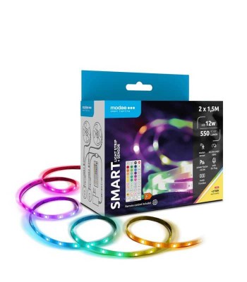 Set 2x1.5m banda LED Smart Modee 12W senzor de miscare cu foto