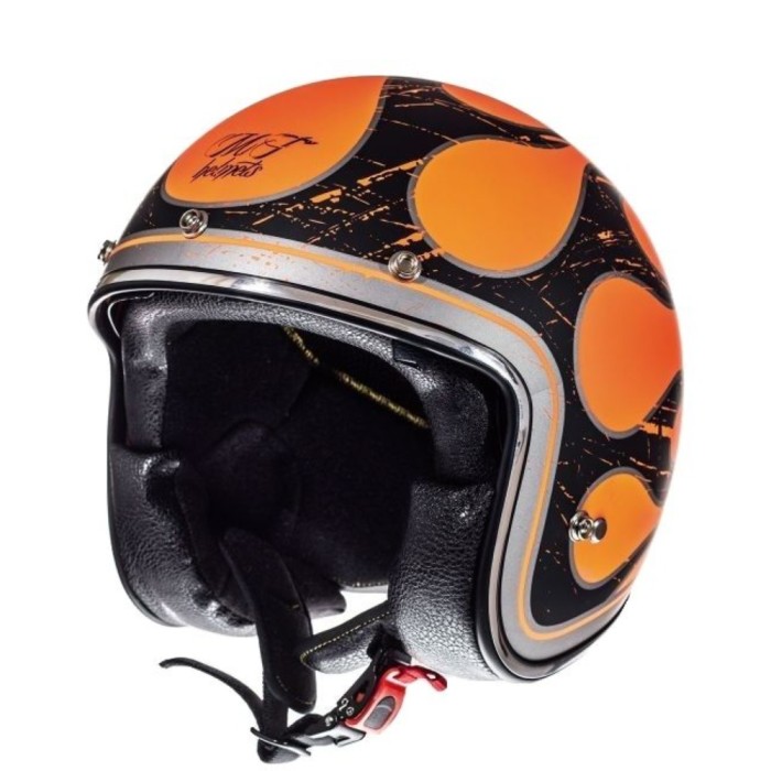Casca open face scutere/motociclete MT Le Mans SV Flaming negru/portocaliu mat (ochelari soare integrati) &ndash; omologare noua ECE/ONU22.05 - XL