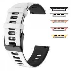 Curea din silicon compatibila cu Apple Watch 9|8|7|6|5|4|3|2|1 Series, 49mm|45mm|44mm|42mm, Ivory White foto