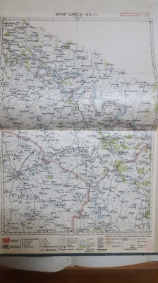 Harta Soroca, Bălți, Slobozia, Drăgănești, Chetrosu, Popeștii, visoca, 1929 foto