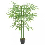 vidaXL Arbore din bambus artificial 384 de frunze 120 cm verde
