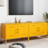 VidaXL Comodă TV, 2 buc., galben muștar, 68x39x50,5 cm, oțel