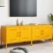 Gossi comoda tv, 2 buc., galben mustar, 68x39x50,5 cm, otel