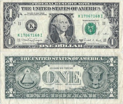 1988 , 1 dollar ( P-480bK ) - Statele Unite ale Americii foto