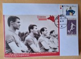 Istoria fotbalului - Suporter - fan zone - echipa de fotbal DINAMO Bucuresti, Fratila, Ene, Haidu si Ion Parcalab, plic, intreg postal