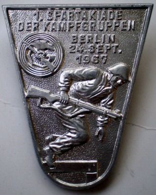 I.290 INSIGNA MILITARA GERMANIA DDR RDG 1. SPARTAKIADE DER KAMPFGRUPPEN BERLIN foto