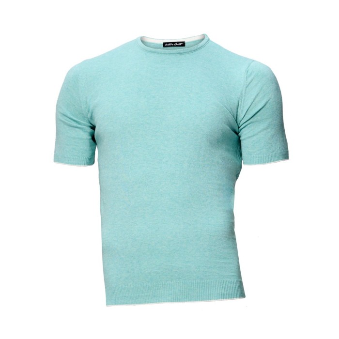 Tricou barbati verde tricotat TR13