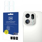 Folie de protectie Camera Spate 3MK Protection pentru Oppo Find X9 Pro, Sticla Securizata, Set 4 bucati, Transparenta