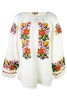 Bluza Dama 3XL Rody S Forever, Casual Alb/Portocaliu Caisa, Largă, Lejeră - Bluze Femei Mărimi Mari