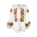 Bluza casual dama RFN 2, marime S, alb/portocaliu caisa