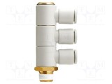 Racord push-in filetate 90&deg; SMC - 1&divide;10bar -5&divide;60&deg;C