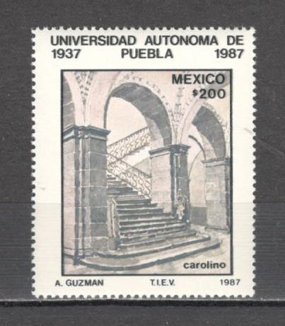 Mexic.1987 50 ani Universitatea Libera Puebla PM.39