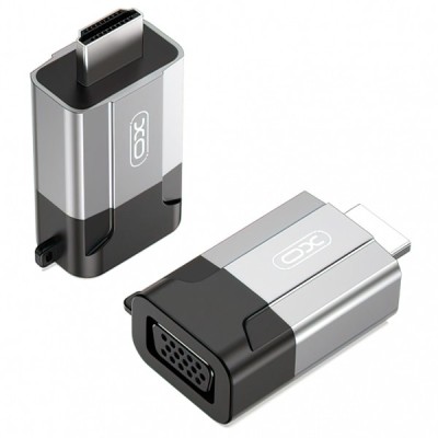 Adaptor Video XO Design GB014, HDMI - VGA, Gri foto