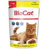 Bio Cat Plic Pui &amp; Curcan In Sos, 100 g