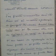Scrisoare Doctor Ion Cantacuzino, 1933