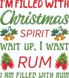 Cumpara ieftin Sticker decorativ, Im filled with christmas spirit , Verde, 68 cm, 7015ST, Oem