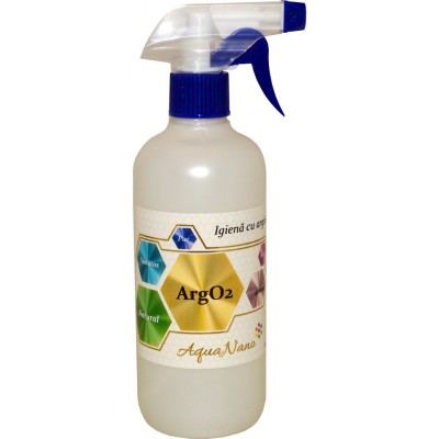 SOLUTIE ANTIBACTERIANA CU ARGINT SI OXIGEN ACTIV ArgO2 400ml AGHORAS foto