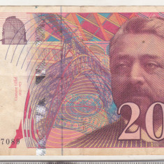 bnk bn Franta 200 franci 1997 circulata