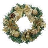 Coronita Craciun, verde + auriu, 30 cm, SYHHA-0322158