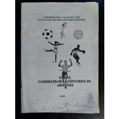 Ghidul candidatilor la concursul de admitere
