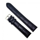 Cumpara ieftin Curea de ceas XL din piele naturala anti-alergica Neagra - 18mm 20mm 22mm 24mm