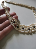 UNICAT-Colier VINTAGE OLD -elegant cu PERLE de cultura- lantisor perla