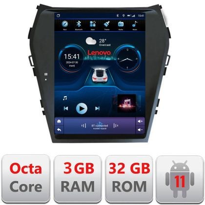 Navigatie HHyundai Santa Fe 2012-2018 tip tesla radio gps internet 8 Core 3+32 4G carplay android auto kit-tesla-209+EDT CarStore Technology