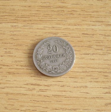 C50 - Moneda foarte veche - Bulgaria - 20 stotinchi - 1906 foto