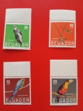 ECUADOR, PĂSĂRI - SERIE COMPLETĂ MNH