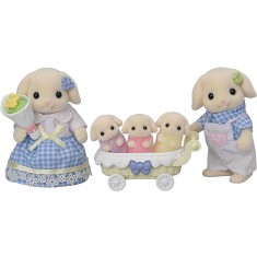 Figurine Sylvanian Families - Familia Iepurasilor Flora
