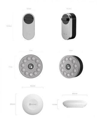 Yala Smart Lock Ezviz CS-DL01S/DL01CP/A3-BK; Conexiune:Bluetooth ( sepoate bloca/debloca din foto
