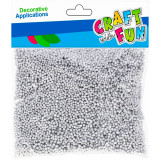 Mini bile argintii din polistiren pentru activitati crafts,4 mm