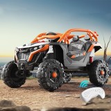 Masina Electrica pentru Copii, Cyrax, Tip Buggy/UTV Off-Road Dual Drive, Conectare Bluetooth, Telecomanda, Lumina Intermitenta si Muzica, Baterie 380*