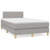 Pat box spring cu saltea, gri deschis, 120x200 cm, textil