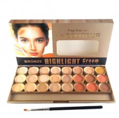 Paleta Contur, Kiss Beauty, Bronze Highlight Cream Palette, 1 foto