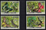 S. TOME E PRINCIPE 2009 - Fluturi /serie completa MNH, Nestampilat