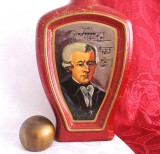 DECANTOR VINTAGE STICLA DE COLECTIE BOURBON WHISKEY JIM BEAM 1970 DECOR MOZART