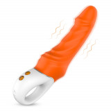 Vibrator Arnold, 9 Moduri Vibratii, Silicon, USB, Portocaliu, 23.1 cm, Mokko Toys