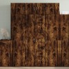 Gossi dulap inalt, stejar fumuriu, 70x42,5x185 cm, lemn prelucrat